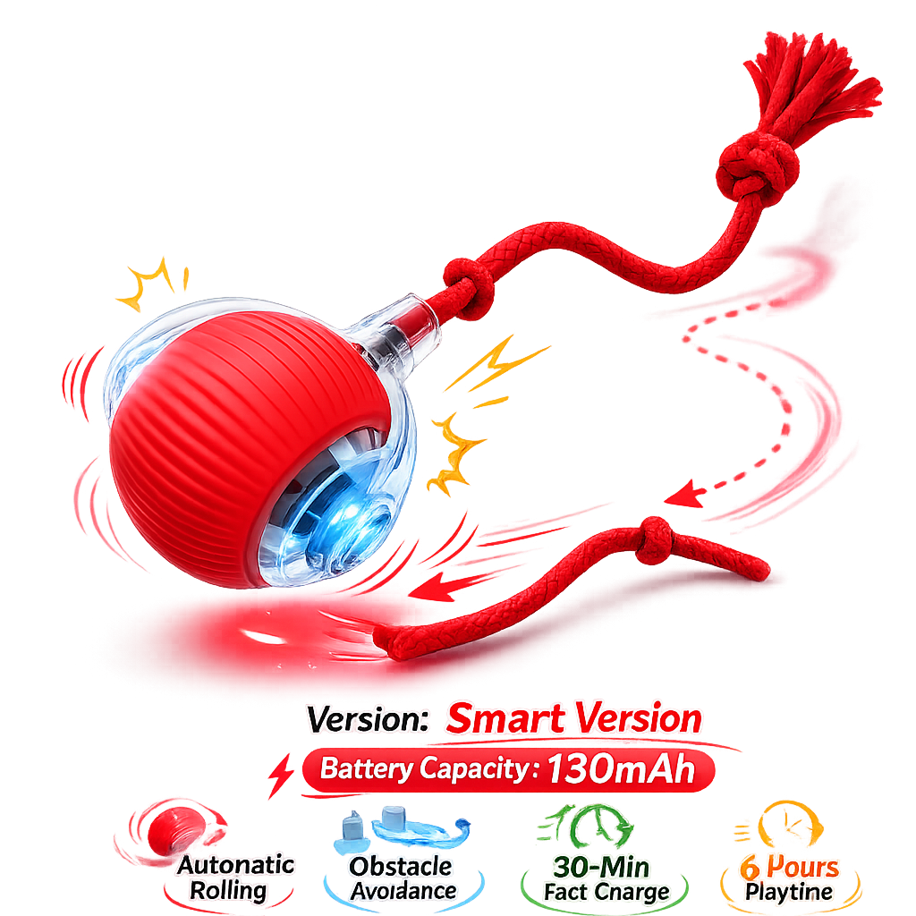 Smart Rolling Dog Ball – Rechargeable Interactive Toy