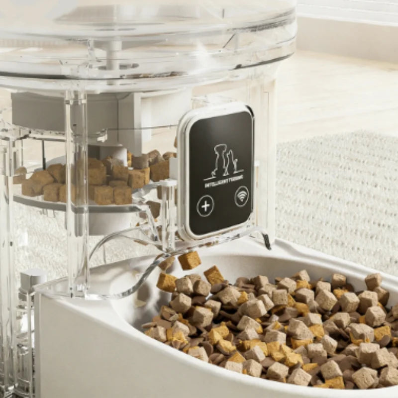 New 4L Smart Pet Feeder Automatic Food Dispenser Button for Cats And Dogs Intelligent Pet Feeder