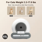 Automatic Self-Cleaning Cat Litter Box with App Control & Litter Mat